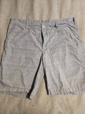 Men's Lightweight Gray Patterned Casual Shorts